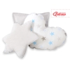 Méga Lot: Tente de Tipi + Tapis de Jeu + Oreillers + Plumes Gris Bleu étoiles