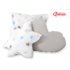 Méga Lot: Tente de Tipi + Tapis de Jeu + Oreillers + Plumes Gris Bleu étoiles