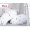 Méga Lot: Tente de Tipi + Tapis de Jeu + Oreillers + Plumes Gris Bleu étoiles