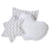 Méga Lot: Tente de Tipi + Tapis de Jeu + Oreillers + Plumes Gris Chevron
