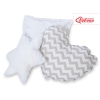 Méga Lot: Tente de Tipi + Tapis de Jeu + Oreillers + Plumes Gris Chevron