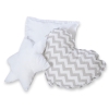 Méga Lot: Tente de Tipi + Tapis de Jeu + Oreillers + Plumes Gris Chevron