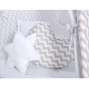 Méga Lot: Tente de Tipi + Tapis de Jeu + Oreillers + Plumes Gris Chevron