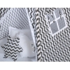 Méga Lot: Tente de Tipi + Tapis de Jeu + Oreillers + Plumes Noir Chevron