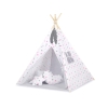 Méga Lot: Tente de Tipi + Tapis de Jeu + Oreillers + Plumes Rose Gris étoiles