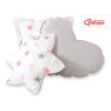 Méga Lot: Tente de Tipi + Tapis de Jeu + Oreillers + Plumes Rose Gris étoiles