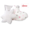 Méga Lot: Tente de Tipi + Tapis de Jeu + Oreillers + Plumes Rose Gris étoiles