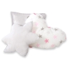 Méga Lot: Tente de Tipi + Tapis de Jeu + Oreillers + Plumes Rose Gris étoiles