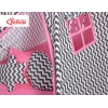 Méga Lot: Tente de Tipi + Tapis de Jeu + Oreillers + Plumes Rose Noir Chevron