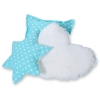 Méga Lot: Tente de Tipi + Tapis de Jeu + Oreillers + Plumes Turquoise à Pois