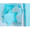Méga Lot: Tente de Tipi + Tapis de Jeu + Oreillers + Plumes Turquoise à Pois