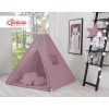 Méga Lot: Tente de Tipi + Tapis de Jeu + Oreillers + Plumes Violet Pastel