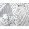 Méga Lot: Tipi pour Enfant avec Tapis de Jeu et Oreillers Gris
