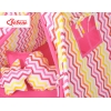 Méga Lot: Tipi pour Enfant avec Tapis de Jeu et Oreillers Jaune Rouge Chevron
