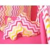 Méga Lot: Tipi pour Enfant avec Tapis de Jeu et Oreillers Jaune Rouge Chevron