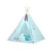 Méga Lot: Tipi pour Enfant avec Tapis de Jeu et Oreillers Menthe Chevron