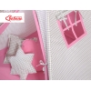 Méga Lot: Tipi pour Enfant avec Tapis de Jeu et Oreillers Rose Gris à Carreaux