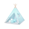 Méga Lot: Tipi pour Enfant avec Tapis de Jeu et Oreillers Turquoise