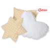 Méga Set: Tipi avec Tapis de Sol et Oreillers Beige à Pois