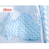 Méga Set: Tipi avec Tapis de Sol et Oreillers Bleu Chevron