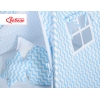 Méga Set: Tipi avec Tapis de Sol et Oreillers Bleu Chevron
