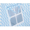 Méga Set: Tipi avec Tapis de Sol et Oreillers Bleu Chevron