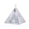Méga Set: Tipi avec Tapis de Sol et Oreillers Gris à Pois