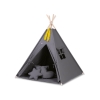 Méga Set: Tipi pour Enfant avec Tapis de Jeu et Oreillers Anthracite