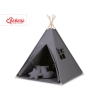 Méga Set: Tipi pour Enfant avec Tapis de Jeu et Oreillers Anthracite