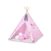 Méga Set: Tipi pour Enfant avec Tapis de Jeu et Oreillers Rose