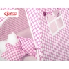 Méga Set: Tipi pour Enfant avec Tapis de Jeu et Oreillers Rose