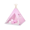 Méga Set: Tipi pour Enfant avec Tapis de Jeu et Oreillers Rose