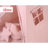 Méga Set: Tipi pour Enfant avec Tapis de Jeu et Oreillers Rose Poussiéreux