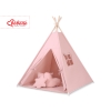 Méga Set: Tipi pour Enfant avec Tapis de Jeu et Oreillers Rose Poussiéreux