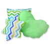 Méga Set: Tipi pour Enfant avec Tapis de Jeu et Oreillers Vert Bleu Chevron