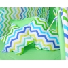 Méga Set: Tipi pour Enfant avec Tapis de Jeu et Oreillers Vert Bleu Chevron