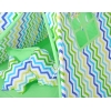 Méga Set: Tipi pour Enfant avec Tapis de Jeu et Oreillers Vert Bleu Chevron