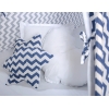 Méga Set: Tipi pour Enfant avec Tapis de Sol et Oreillers + Plumes Bleu Foncé Chevron