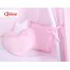 Méga Set: Tipi pour Enfant avec Tapis de Sol et Oreillers + Plumes Rose à Pois