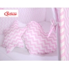 Méga Set: Tipi pour Enfant avec Tapis de Sol et Oreillers + Plumes Rose Chevron