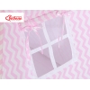 Méga Set: Tipi pour Enfant avec Tapis de Sol et Oreillers + Plumes Rose Chevron