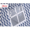 Mini Lot: Tente de Tipi + Tapis de Jeu + Plumes Décoratives Bleu Foncé Chevron