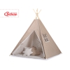 Mini Lot: Tente de Tipi + Tapis de Jeu + Plumes Décoratives Brun Beige à Pois