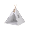 Mini Lot: Tente de Tipi + Tapis de Jeu + Plumes Décoratives Gris