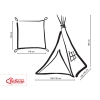 Mini Lot: Tente de Tipi + Tapis de Jeu + Plumes Décoratives Gris