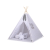 Mini Lot: Tente de Tipi + Tapis de Jeu + Plumes Décoratives Gris