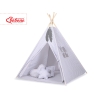 Mini Lot: Tente de Tipi + Tapis de Jeu + Plumes Décoratives Gris