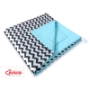 Mini Lot: Tente de Tipi + Tapis de Jeu + Plumes Décoratives Noir Bleu Chevron