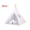 Mini Lot: Tente de Tipi + Tapis de Jeu + Plumes Décoratives Rose Gris étoiles