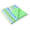 Mini Lot: Tente de Tipi + Tapis de Jeu + Plumes Décoratives Vert Bleu Chevron
